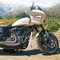 Advanblack Spoiler inférieur en fibre de verre pour HD M8 Softail Breakout / Street Bob / Low Rider 2018 et plus avec grille métallique