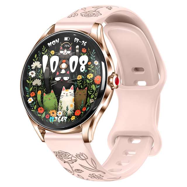 1.32-inch Spherical Ultra-thin Stainless Steel Women H03 Smart Watch Heart Rate Monitor Blood Oxygen Smart Couple's Watches