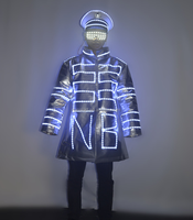 Nouveau design de vêtements pour adultes lumières LED grandeur nature Costumes de Cosplay lumineux pour le costume de fête de scène de carnaval