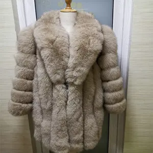Luxury Fox Fur Coat Woman Whole Real Fox Fur Coat for Winter
