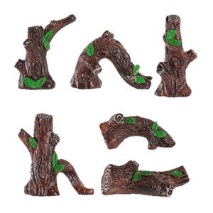 Adornos de tronco de árbol de resina, decoraciones de paisaje en miniatura para acuario y jardín, accesorios de bricolaje - Product Image 5