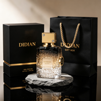 Flacon de parfum de luxe personnalisé 100 ml (3,4 oz) avec bouchon à sertir, vaporisateur fin, atomiseur de Cologne, flacon carré dégradé pour parfum