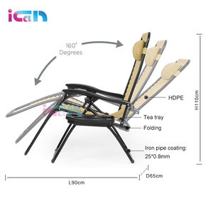 Chaise pliante d'extérieur, résistante aux rayons Uv, confortable, léger, pliant, pour plage, dortoir, jardin - Product Image 4
