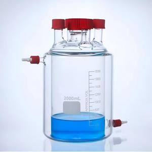 Célula electrolítica <span class=keywords><strong>de</strong></span> doble capa Vidrio <span class=keywords><strong>de</strong></span> borosilicato alto Sellado Oxidación <span class=keywords><strong>de</strong></span> cinco puertos 50-2000ml Ciclo <span class=keywords><strong>de</strong></span> temperatura controlada - Product Image 4