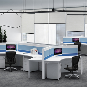 새로운 디자인 x 모양 사무실 책상 워크 스테이션 모듈 식 입방 <span class=keywords><strong>8</strong></span> 인용 10 인용 오픈 오피스 워크 스테이션 스크린 - Product Image 2