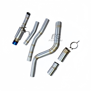 Escape Trasero de Salida Única Estilo JDM para <span class=keywords><strong>Toyota</strong></span> <span class=keywords><strong>Supra</strong></span> A90 3.0T 2019-2022, Silenciador de Alto Rendimiento Tipo Cañón Grande, Punta Azul Quemado SS304 - Product Image 5