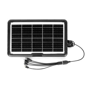 Panel solar de 4.5W 6V para carga exterior con múltiples cables para dispositivos móviles - Product Image 1