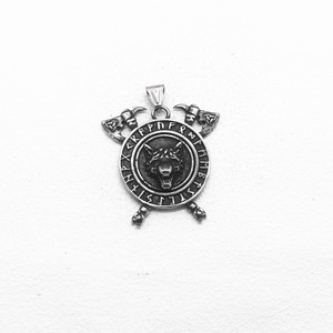 Yunnique – pendentif tête de loup en acier titane, collier unisexe, style européen et américain, bijoux rétro en forme d'animal - Product Image 5