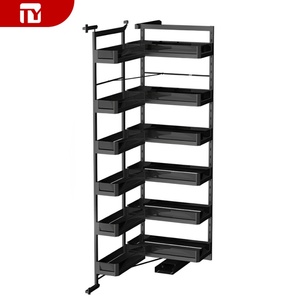 Slim Metal <b>Kitchen</b> Drawer Metal Box Functional <b>Kitchen</b> Tall <b>Unit</b> Pantry Organizer Soft Close Drawer <b>Storage</b> Basket Plane Type - Product Image 5