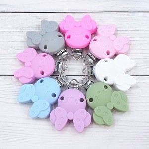 Attache-<span class=keywords><strong>sucette</strong></span> en silicone 10 couleurs, accessoires DIY pour bébé, sans BPA, attache-<span class=keywords><strong>sucette</strong></span> pour bébé - Product Image 1