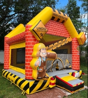 Nouveau Château Gonflable d'Extérieur Série Espace Lune en PVC pour 12 Personnes, Trampoline Astronaute de Jardin, Certifié CE