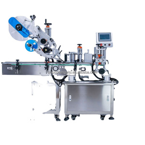 Machine d'étiquetage électrique FLM200RDF pour bocaux en verre, étiquettes automatiques sur le dessus et le côté, autocollants pour emballage de bouteilles, moteur et boîte de vitesses intégrés - Product Image 1