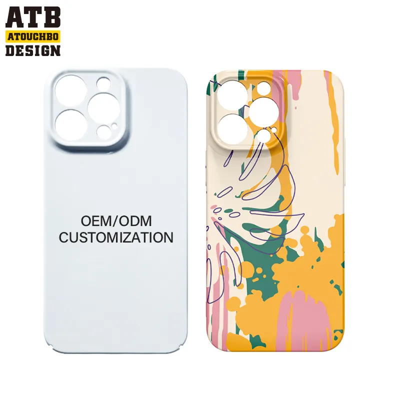 ATB Graffiti Sayang kartun disesuaikan perlindungan kuat 2D PC sublimasi casing ponsel kosong untuk iPhone 14