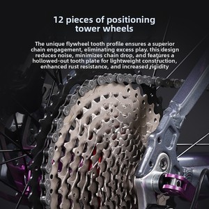 Vélo de montagne Lanling Lan Ling Lava Messenger en alliage d'aluminium pour adultes, étudiants et adolescents, 12 vitesses, freins à disque doubles, vélo de ville - Product Image 4