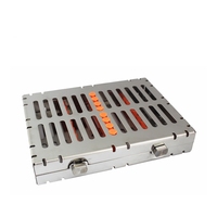 Cassette pour instruments dentaires, 10 plateaux pour instruments, boîte de stérilisation en acier inoxydable