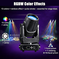 Projecteur à tête mobile Sharpy Beam 295W 14R super lumineux avec prisme à facettes 8+16, DMX512, pour scène, avec flight case pour DJ, concerts et événements