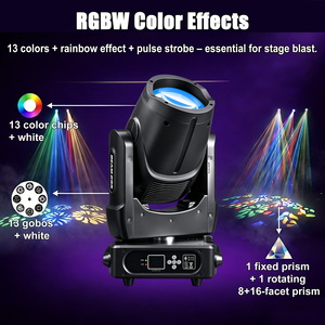 ไฟหัวเคลื่อนที่ Sharpy Beam 295W 14R สว่างพิเศษ พร้อมปริซึม 8+16 เหลี่ยม DMX512 สำหรับเวที พร้อมกล่องใส่สำหรับขนส่ง เหมาะสำหรับงานดีเจ คอนเสิร์ต และอีเว้นท์ - Product Image 3