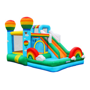 Château gonflable Dinosaure <span class=keywords><strong>sauteur</strong></span> avec <span class=keywords><strong>ballon</strong></span> à air chaud, trampoline et toboggan, petit modèle d'intérieur pour enfants et maternelles - Product Image 5
