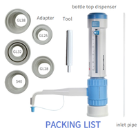 Dispenseur de laboratoire à fixation sur flacon pour la manipulation des liquides, 2,5-25 ml, type pipette