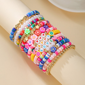 Conjunto de pulseras de cuentas rosas con diseño de perlas y corazones para niñas, regalo para niños, joyería, accesorio para el día de San Valentín - Product Image 3