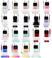 Lime à ongles électrique or rose grand écran 35000 tr/min E jeu de limes pour perceuse à ongles en gel acrylique paquet de logo privé portable