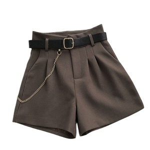 2025 Damen Outdoor Wear Slim Fit Shorts mit hoher Taille Koreanische Version <span class=keywords><strong>Aline</strong></span> Wide Leg Pants - Product Image 3