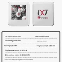 1.54 Inci Gantungan Kunci Pintar Unik Aplikasi Android & IOS NFC Pasif Layar Eink Tiga Warna Epaper Label Putih untuk Tampilan Foto