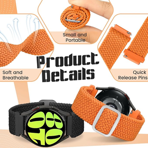 Bracelet de 20mm pour Garmin Vivoactive 6/Vivoactive 5/Garmin Venu/Venu Sq 2/Forerunner 55/165/645/245 Music bracelet élastique - Product Image 4