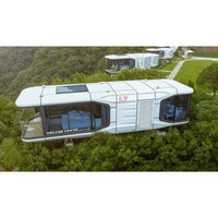 Privé personnalisé mobile club hôtel maison préfabriquée de luxe 20 pieds 40 pieds mobile conteneur camion maison préfabriquée