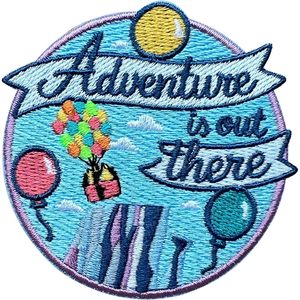 Adventure Is Out There Embroidery <b>Patch</b> 3 Inches Iron <b>On</b> <b>Sew</b> <b>On</b> Travel Applique <b>Patch</b> For Bags - Product Image 1