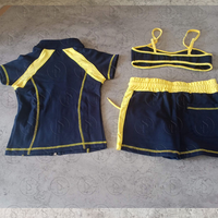 Ensemble de survêtement 2 pièces décontracté pour femme : veste à col polo zippée à manches courtes et short, style réplique de marque