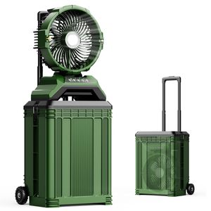 Ventilador portátil para acampar al aire libre T33, batería de 4000mAh, ventilador de refrigeración oscilante con luz para entornos de alta temperatura - Product Image 5