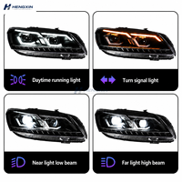 Ensemble de phares LED pour Volkswagen Passat B7 2011-2015, lentille de projecteur, feux de jour DRL, clignotant