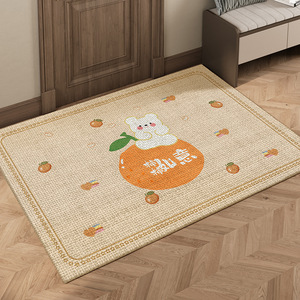 Thảm trải sàn nhung họa tiết hoạt hình thiết kế mới, chống mài mòn, chống trơn trượt, dễ vệ sinh, dùng cho lối vào nhà - Product Image 2