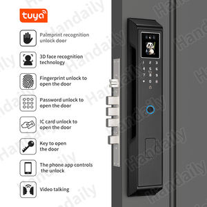 Handlang Tuya App Afstandsbediening Handpalm Gezichtsherkenning Deurslot Video Pratende Vingerafdruk Wachtwoord Kaart Ontgrendelen Smart Lock - Product Image 3