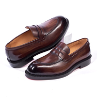 Chaussures habillées en cuir véritable pour hommes - Chaussures de mariage et d'affaires de luxe faites à la main, très vendues