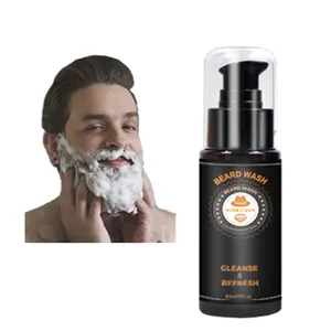 Mousse nettoyante bio pour <span class=keywords><strong>barbe</strong></span> et moustache pour hommes, marque privée, adoucissante, shampoing pour <span class=keywords><strong>barbe</strong></span> homme, OEM personnalisé, vente en gros - Product Image 1