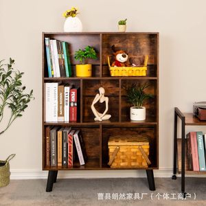 Wooden bookshelf <b>storage</b> rack, multi-tiered open shelving, study/office bookcase, multi-tiered <b>file</b> organizer. - Product Image 2