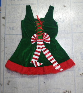 Vestido de árbol de Navidad <span class=keywords><strong>sexy</strong></span> Disfraz de Navidad de mujer para adultos Disfraz de Papá <span class=keywords><strong>Noel</strong></span> de terciopelo verde y rojo con cinturón - Product Image 6