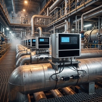 Medidor de Flujo Ultrasónico de Alta Precisión con Diferencia de Tiempo Industrial para Tuberías de 15-5000 mm, Precisión de ±0.5%, Medidor Digital de Energía Térmica