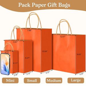 Custom Your logo Large Gift <b>Bags</b> with Handles Recyclable Party Favor <b>Bags</b> Goodie <b>Bags</b> Durable Kraft Paper Gift <b>Bags</b> - Product Image 2