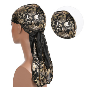 HZM-19123 mode haute qualité Rose <span class=keywords><strong>motif</strong></span> Hip Hop soyeux Durags pour hommes tache soie Pour Hommes <span class=keywords><strong>Durag</strong></span> - Product Image 6