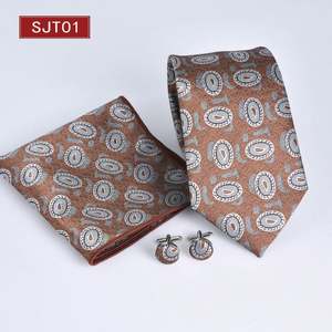 Conjunto de Tres Piezas de Jacquard para Hombre, Corbata Cuadrada, Gemelos, Accesorio de Vestir Profesional para Negocios, Corbata Nueva de 8 cm - Product Image 6