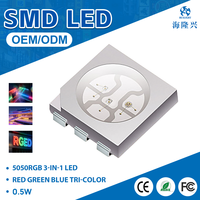 Vente en gros de LED SMD 5050 personnalisées 5050rgb 0.5W 1W 0.2W avec lentille dôme RGB 6 broches pour éclairage d'ambiance et de scène