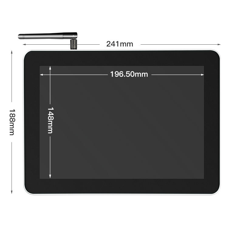 9.7" Android Industrial All-in-One Touchscreen PC Fanless Waterproof 2GB/4GB/8GB RAM 8GB EMMC Storage for Factory Automation