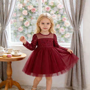 Vestido Meiqiai <span class=keywords><strong>para</strong></span> Niñas, Vestido de Princesa <span class=keywords><strong>para</strong></span> Fiesta de Cumpleaños de Bebés y Niñas Pequeñas, Vestido de <span class=keywords><strong>Bautizo</strong></span>, Vestido de Tul de Manga Larga <span class=keywords><strong>para</strong></span> Niñas QL001XZ - Product Image 6