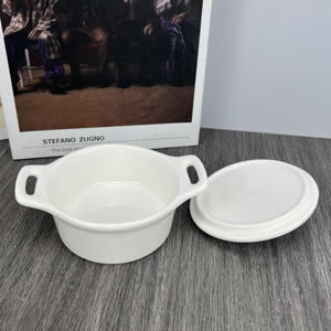 Hot bán cổ điển thiết kế gốm bakeware <span class=keywords><strong>Set</strong></span> với Nắp <span class=keywords><strong>Mini</strong></span> chậu và chảo bền an toàn thịt hầm cho SOUFFLE súp nướng - Product Image 2