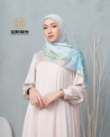 SHENGMO Foulard Hijab Musulman en Crêpe Diamant à Ourlet Biaisé 115*115cm Imprimé, Vente en Gros Usine, Design Personnalisé