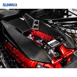 Sunmax for Chevrolet Corvette C8 Z06 2023 2024 Car <strong>Engine</strong> Cover Trim Accessories Real Carbon Fiber - Product Image 1