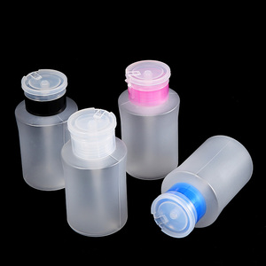 180ml Pink Conical Pump Dispenser Bottle Empty Liquid Alcohol <b>Nail</b> Polish Remover Cleaner - Product Image 2